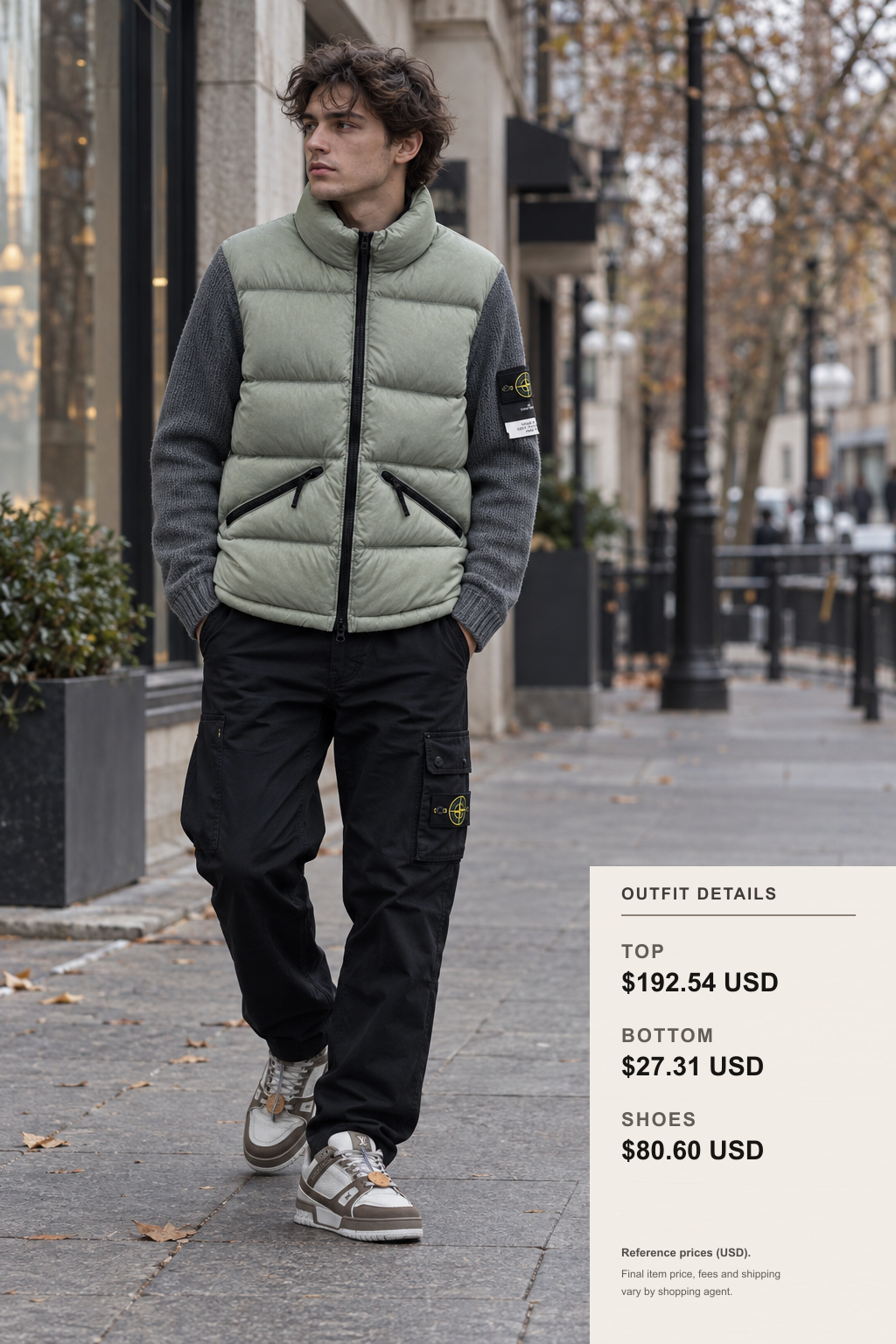 Stone Island Jacket: 3 Layering Styles outfit 2 full-body street style for pandabuy