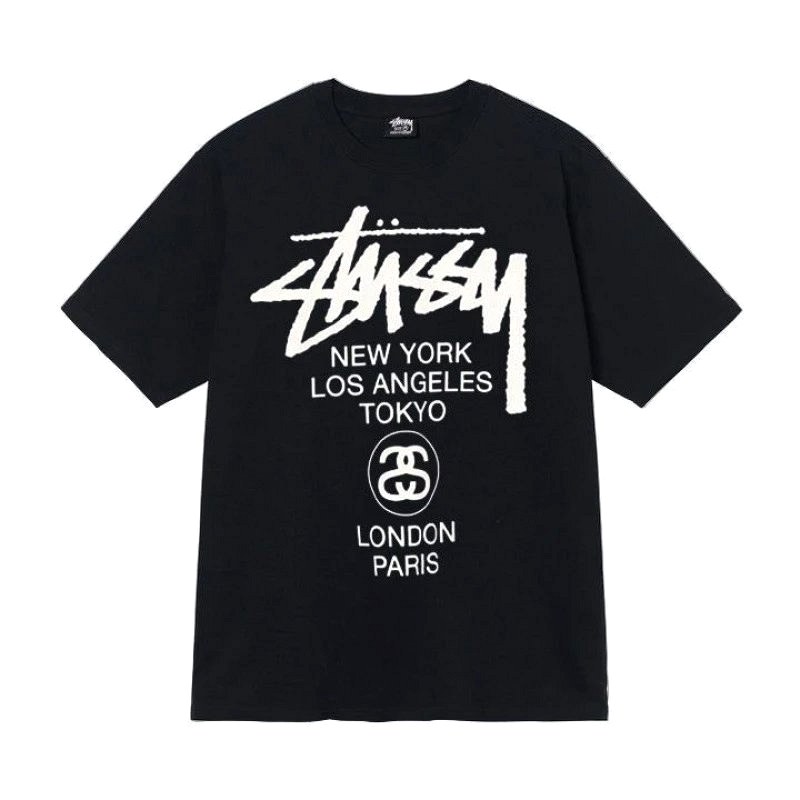 Stussy Letter-Print Black T-Shirt Review: Midweight Cotton, Loose Cut